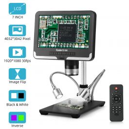 Wired Remote COCOLD Upgraded 12MP 1-1200X Magnification Camera 1080P Video Recorder 3000mAh Rechargeable Battery for Circuit Board Soldering PCB Coins Outdoor 7 inch LCD Digital USB Microscope 