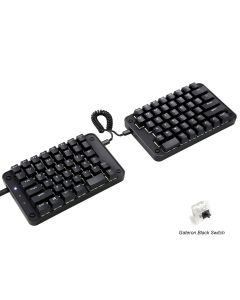 Koolertron Programmable Split Mechanical Keyboard, All 89 Keys Programmable Ergonomic Keypad with OEM Gateron Black Switch, 8 Macro Keys
