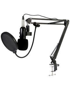 Koolertron Condenser Microphone Bundle, BM-900 Mic Kit with Adjustable Mic Suspension Scissor Arm, Shock Mount and Double-layer Pop Filter for Studio Recording & Broadcasting 