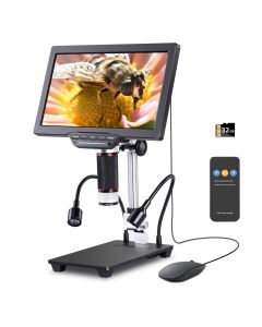 Koolertron Upgraded 10.1-inch LCD Digital Microscope Adjustable Display Stand, USB Electronic Microscope Camera with UV Mirror, with Mouse and Remote Control, WIFI
