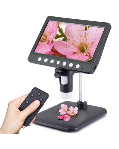 7-inch Digital Microscope 1200X 1080P with 32GB TF Card, Handheld Microscope for Soldering PCB Repair, Coin Collecting and Kids Education - AS-MICR08-C