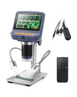 STPCTOU 7 Inch LCD Digital USB Microscope High Definition Display 12MP 1920x1080 30fps 100X Magnification Adjustable Stand 3D Visual Camera Video Recorder for Phone PCB Repair Soldering Tool Jewelry 
