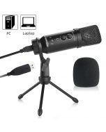 Koolertron USB Microphone Metal Condenser Recording Microphone for Studio Recording Vocals, Voice Overs, Streaming Broadcast Video