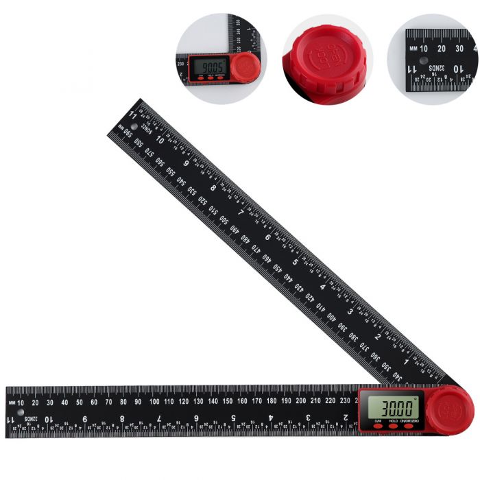 2 IN 1 Digital LCD Angle Finder Ruler Gauge Goniometer Protractor Measuring Tool 