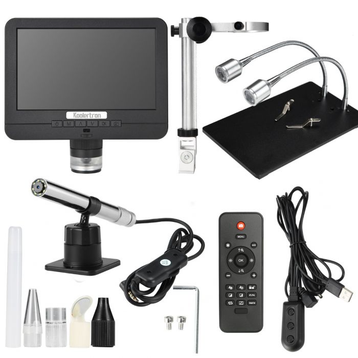 13955円 【在庫処分大特価!!】 Koolertron デジタル顕微鏡 7インチLCDモニター搭載 1080Pマイクロスコープ 8つLEDライト 内視鏡付き 角度調整可能なディスプレイ 13955円 【在庫処分大特価!!】 Koolertron デジタル顕微鏡 7インチLCDモニター搭載 1080Pマイクロスコープ 8つLEDライト 内視鏡付き 角度調整可能なディスプレイ