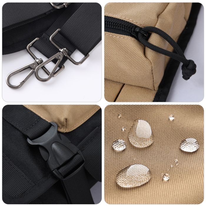 Koolertron Roll Up Tool Bag Organizer Roll Tool Storage Bag with Adjustable Shoulder Strap Canvas Tool Wrench Roll Up Bag Heavy Duty Roll Tool Bag