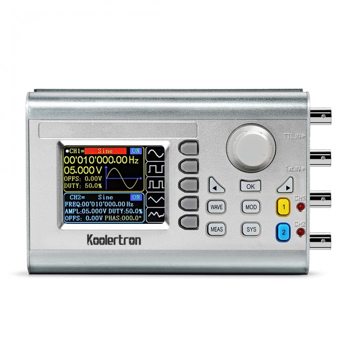 US plug 110V Signal generator DDS technology 2.4-inch TFT color display 100M frequency meter with serial USB interface 
