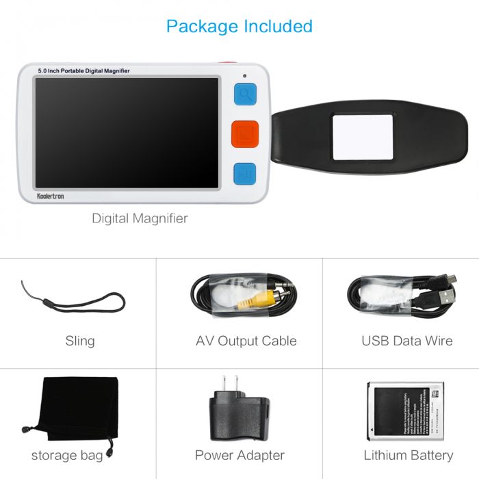 Koolertron Digital Video Magnifier，Handheld Portable Electronic Reading  Aid＿並行輸入品 翻译此页