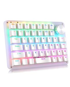 Koolertron 45-key One-Hand Programmable Macro Mechanical Keyboard Mechanical Gaming Keyboard with Portable, RGB Backlight, 4-Layer Configuration, Unique Knob, etc.