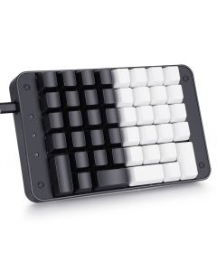 Koolertron One Handed Gaming Keyboard with 32 Macro Keys, 44-Key Fully Programmable Mini Mechanical Keyboard, Mini USB Macro Keypad High Ground Keyboard for Gamer/Designer/Video Editor