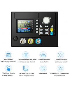 Koolertron 15MHz Embeddable Dual-Channel Signal Generator Counter, 2.4in Screen Display High Precision DDS Arbitrary Waveform Generator Frequency Meter 266MSa/s 