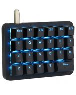 Koolertron One Handed Macro Mechanical Keyboard, Blue LED Backlit Portable Mini One-Handed Mechanical Gaming Keypad 23 Fully Programmable Keys Red Switches (Blue Backlit/Red switches)
