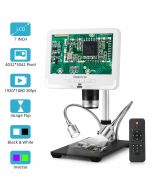
Koolertron 7 inch LCD Digital USB Microscope Angle Adjustable with Remote Control,12MP 1920x1080 30fps Video Recorder Image Flip/Reverse Color/Black & White for Circuit Board Repair Soldering PCB Coin